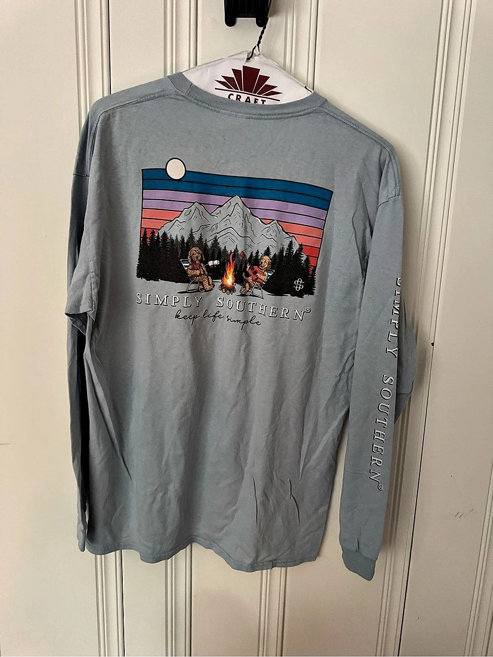 Simply Southern Graphic Long Sleeve Tee Gray X Large